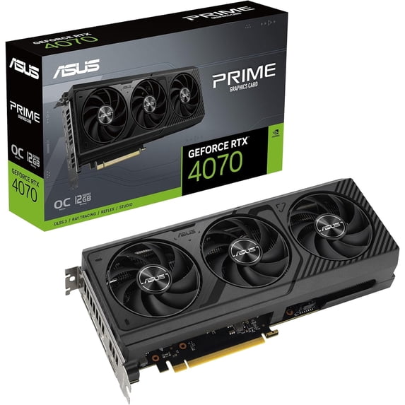 ASUS Prime GeForce RTX™ 4070 OC Edition 12GB GDDR6X Graphics Card (PCIe® 4.0, 12GB GDDR6X, DLSS 3, HDMI 2.1a, DisplayPort™ 1.4a)