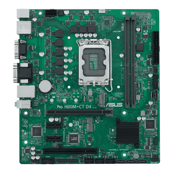 Asus H610M-CT D4-CSM Desktop Motherboard - Intel H610 Chipset - Socket LGA-1700 - Micro ATX
