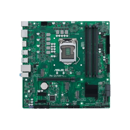 ASUS Pro Q570M-C/CSM LGA1200 (Intel 10th & 11th Gen) mATX Commercial Motherboard (PCIe 4.0, 1 LAN, Front Panel USB 3.2 Gen 1 Type-C, Intel vPro, 2 x DisplayPorts, TPM 2.0 IC Onboard, COM Debug Header,