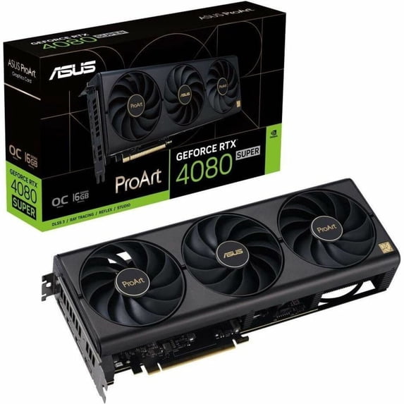 ASUS ProArt GeForce RTX 4080 SUPER OC Edition Graphics Card (PCIe 4.0, 16GB GDDR6X, DLSS 3, HDMI 2.1a, DisplayPort 1.4a) PROART-RTX4080S-O16G