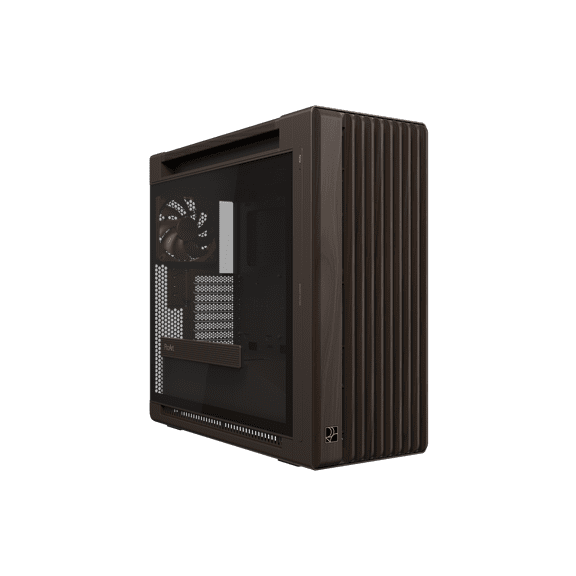 ASUS ProArt PA602 Wood Edition Retro Brown E-ATX Mid-Tower Case with Tempered Glass, Supports 440mm GPUs, 420mm Radiators, Includes One 140mm and Two 200mm Pre-Installed Fans.