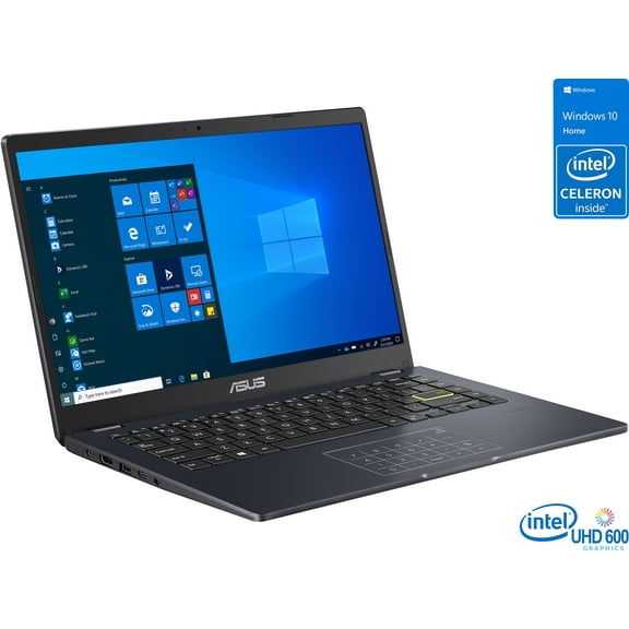 ASUS R410MA Laptop, 14" HD Display, Intel Celeron N4020 Upto 2.8GHz, 4GB RAM, 128GB eMMC, HDMI, Card Reader, Wi-Fi, Bluetooth, Windows 10 Home (R410MA-212.BK128)