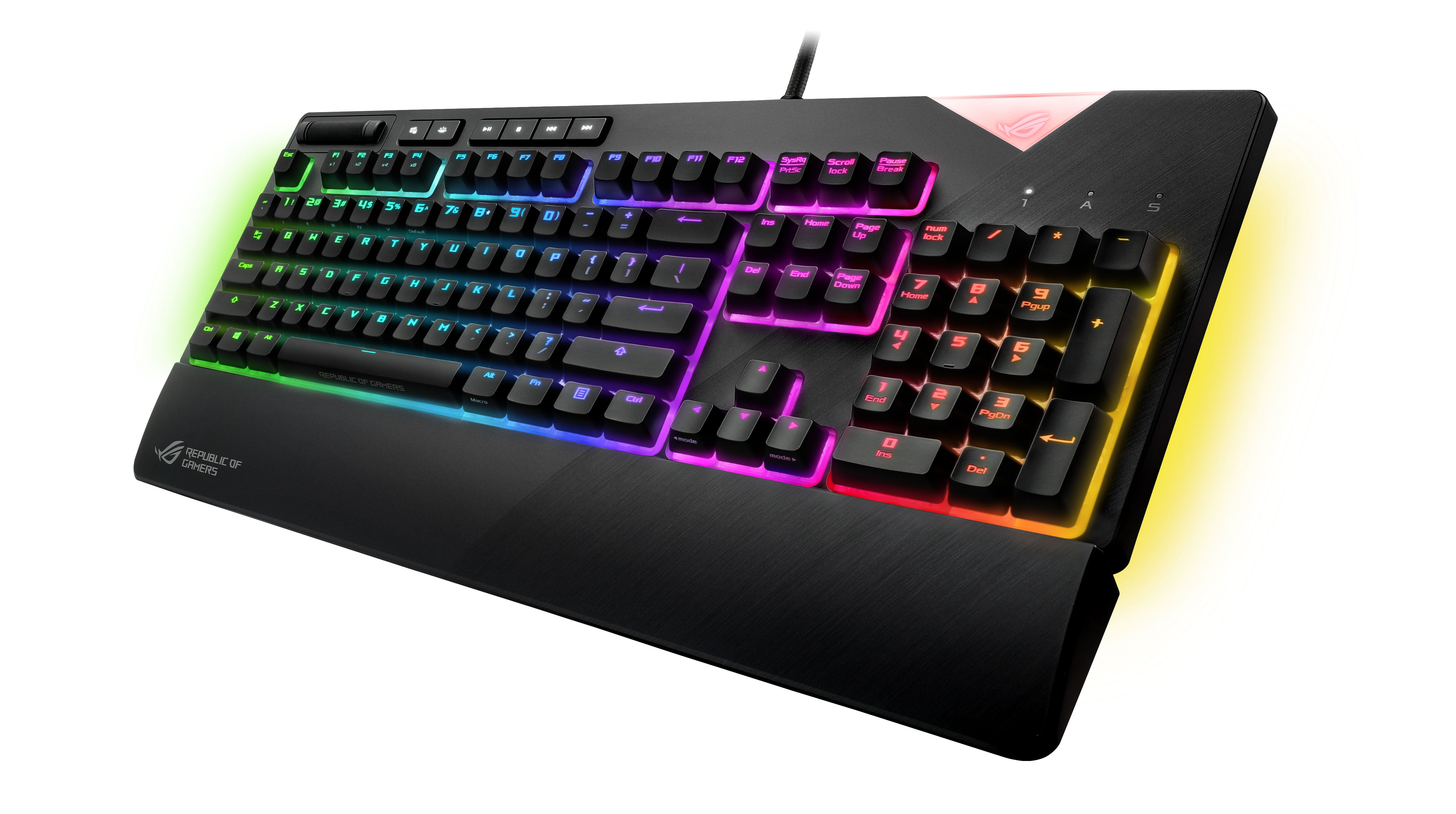 Buy ASUS ROG Strix Flare (Cherry MX Red) Aura Sync RGB Mechanical Gaming  Keyboard with Switches, Customizable Badge, USB Pass Through and Media  Controls Online at Low Prices in India