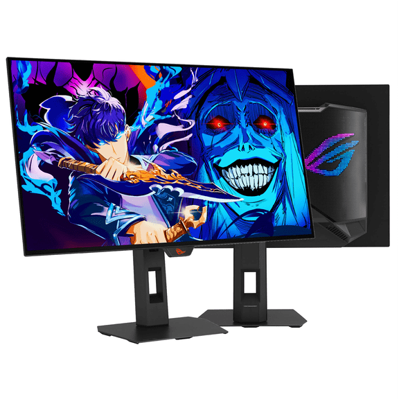 ASUS ROG 27" QHD 240Hz Glossy OLED Gaming Monitor, 2560 x 1440, 0.03ms GTG, DisplayHDR 400 True Black, 99% DCI-P3, OLED Care Pro, ELMB Sync, G-SYNC Compatible Gaming Features, PS5 & Xbox Ready