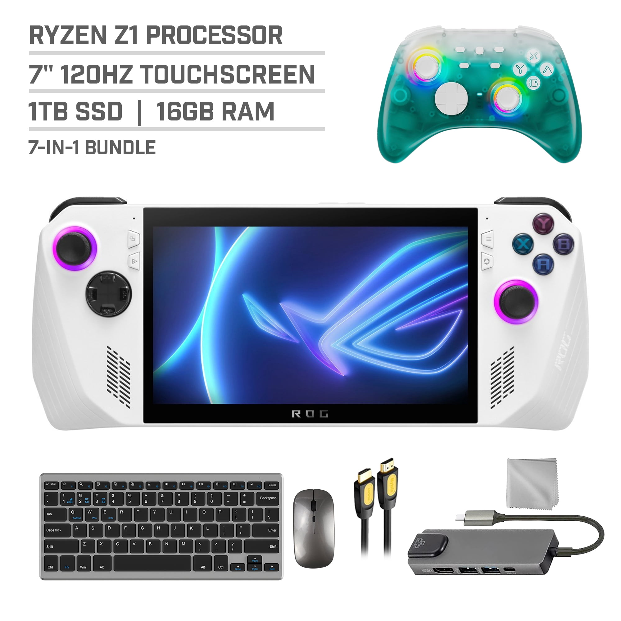 ASUS ROG Ally 1TB SSD Gaming Handheld 7-inch Touchscreen 120Hz FHD ...