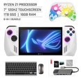 thumbnail image 1 of ASUS ROG Ally 1TB SSD Gaming Handheld 7-inch Touchscreen 120Hz FHD 1080p AMD Ryzen Z1 Processor, Mytrix Inkjet Wireless Pro Controller, Hub, 128GB MicroSD, Keyboard & Mouse, 8 in 1 Bundle, 1 of 10
