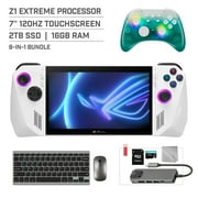 ASUS ROG Ally 2TB SSD Gaming Handheld 7-inch Touchscreen 120Hz FHD 1080p AMD Ryzen Z1 Extreme Processor, Mytrix Black Ice Wireless Pro Controller, Hub, 128GB MicroSD, Keyboard & Mouse, 8 in 1 Bundle