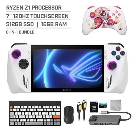 ASUS ROG Ally RC71L 512 GB with Wireless Controller, Keyboard, Mouse, White
