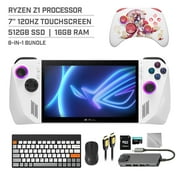 ASUS ROG Ally 512GB Gaming Handheld 7-inch Touchscreen 120Hz FHD 1080p AMD Ryzen Z1 Processor, Mytrix Touro Wireless Pro Controller, Hub, 128GB MicroSD, Keyboard & Mouse, 8 in 1 Bundle