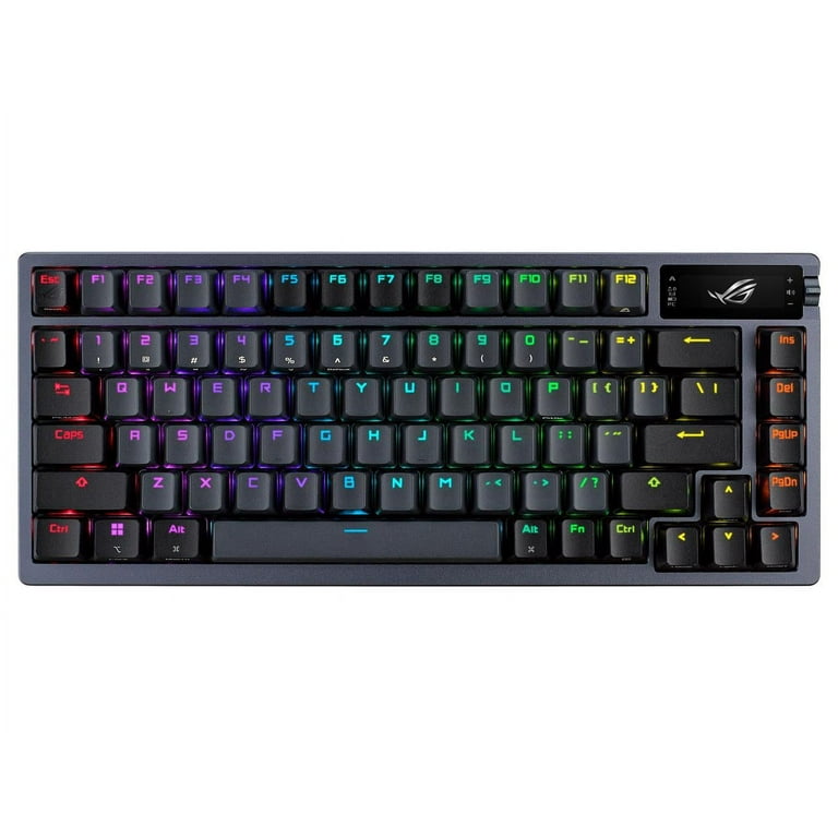  ASUS ROG Azoth 75 Wireless DIY Custom Gaming Keyboard, OLED  display, Gasket-Mount, Three-Layer Dampening, Hot-Swappable Pre-lubed ROG  NX Storm Switches & Keyboard Stabilizers, PBT Keycaps, RGB - White :  Electronics