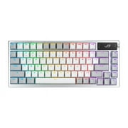ASUS ROG Azoth 75 Wireless DIY Custom Gaming Keyboard, OLED display, Gasket-Mount, Three-Layer Dampening, Hot-Swappable Pre-lubed ROG NX Snow Switches & Keyboard Stabilizers, PBT Keycaps, RGB - White
