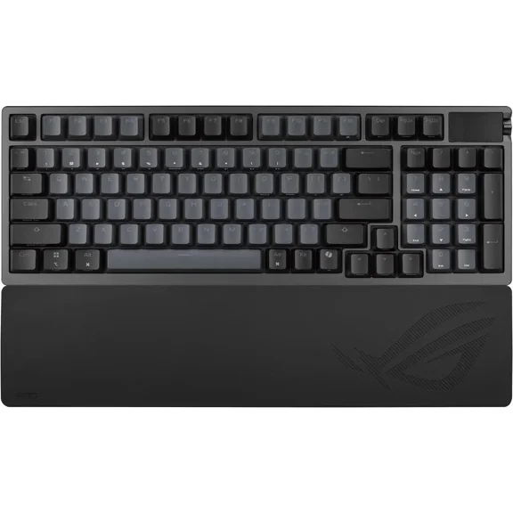 ASUS ROG Azoth 96 HE Wireless Hall Effect Gaming Keyboard - 96% Full-Size, Tri-Mode, Hot Swappable Magnetic Switch, Rapid Trigger, Speed Tap, 8K Hz Polling, Color OLED Screen, PBT Keycaps - Black