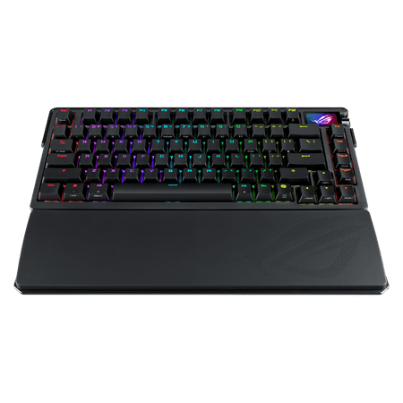 ASUS - ROG Azoth Extreme 75% Wireless Mechanical Gaming Keyboard with ROG NX Snow Linear Switches and Color OLED Touchscreen - Black