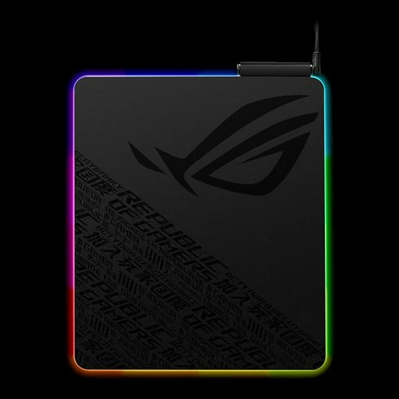 ASUS ROG Balteus Gaming Mouse Pad NH02 15-Zone Aura Sync, Portrait Hard Surface, USB Passthrough