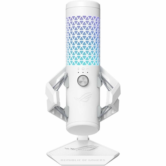 Asus ROG Carnyx Wired Condenser Microphone for Gaming, Vocals, Voice, Recording, Live Streaming, Podcasting, Notebook, Computer, White