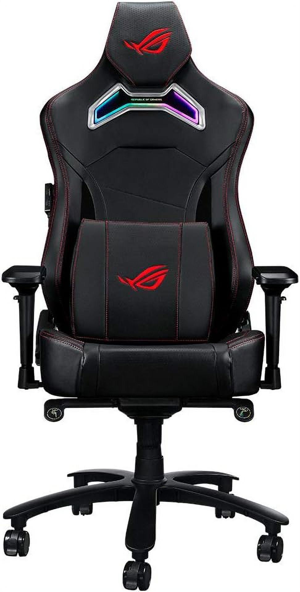 ASUS ROG Chariot RGB Gaming Chair Memory Foam Lumbar Support 4D Adjustable Armrest Breathable Leatherette Material Integrated Aura RGB Lighting