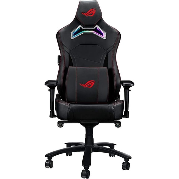 ASUS ROG Chariot RGB Gaming Chair Memory Foam Lumbar Support, 4D Adjustable Armrest, Reclining Backrest, Breathable Leatherette Material