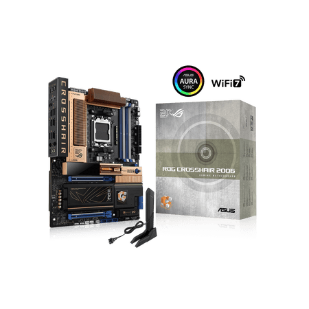 ASUS ROG Crosshair 2006 X870E AM5 ATX motherboard, DDR5, DIMM Fit, WiFi 7, 10Gb LAN, 5x M.2, 2x USB4, 2" OLED Display, AIO Q-Connector