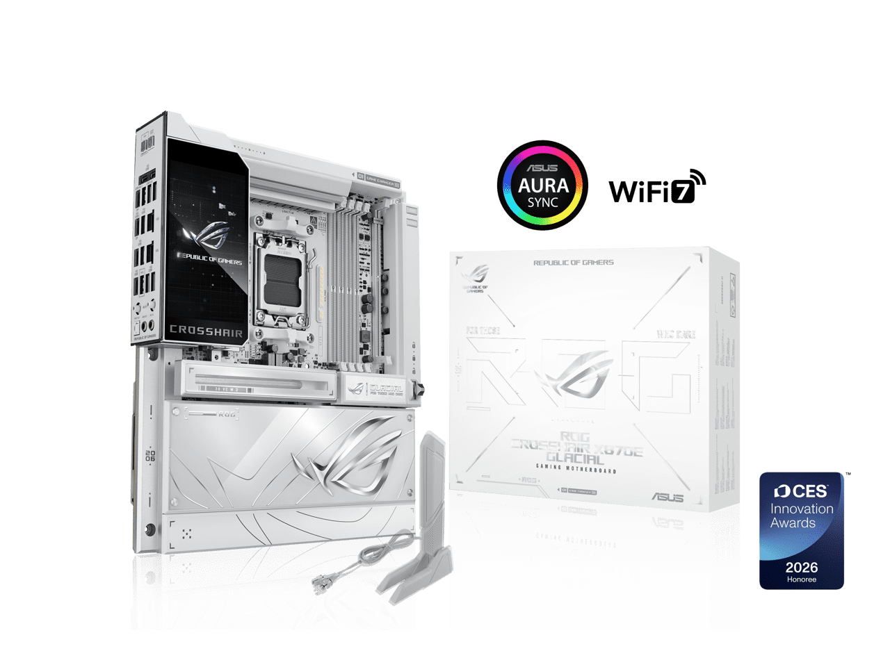 ASUS ROG Crosshair X870E Glacial AM5 AMD X870E Extended ATX Motherboard