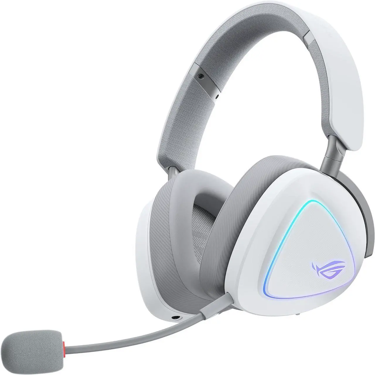 ASUS ROG Delta II Wireless Gaming Headset (50mm Titanium Drivers, ROG SpeedNova, 10mm Super-Wideband Mic, 110+HR Battery, DualFlow Audio, BT, 2.4 GHz, 3.5 mm, For PC, Switch, PS4, PS5, Xbox) - White