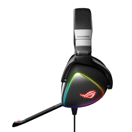 ASUS - ROG Delta RGB Wired Stereo Gaming Headset for PC, Mac, PS4, Nintendo Switch and Mobile Devices - Black