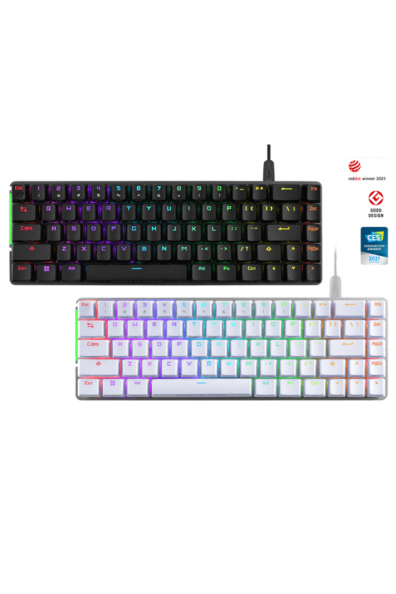 ROG Falchion Ace 65% RGB Compact Gaming Mechanical Keyboard, Lubed ROG NX Red Switches & Switch Stabilizers, PBT Keycaps- Cover Case-Black