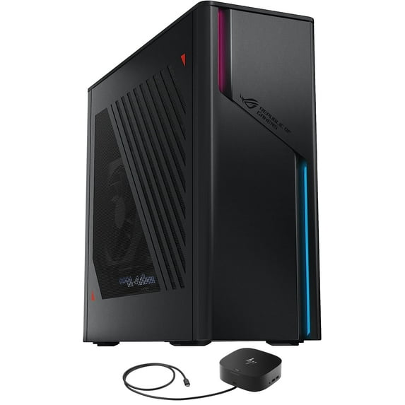 ASUS ROG G22 SFF Gaming/Entertainment Desktop PC (Intel i7-13700F 16-Core, GeForce RTX 3060 Ti, 64GB DDR5 4800MHz RAM, 512GB PCIe SSD, Win 11 Home) with G2 Universal Dock