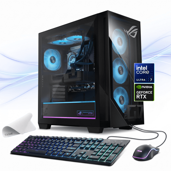 ASUS ROG G700 Gaming Desktop, Core Ultra 7 265KF, RTX 5060 8GB, Wi-Fi 6, Bluetooth 5.4, Windows 11, 32GB RAM, 2TB SSD