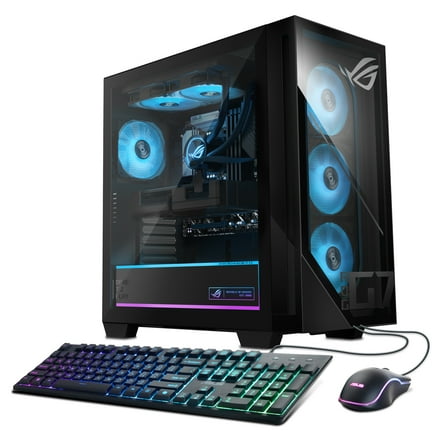 ASUS ROG G700 Gaming Desktop PC Liquid Cooled, Intel Core Ultra 7 265F Processor, NVIDIA GeForce RTX 5060 Dual 8GB, 32GB DDR5 RAM, 1TB NVMe PCIe 4 SSD, Black