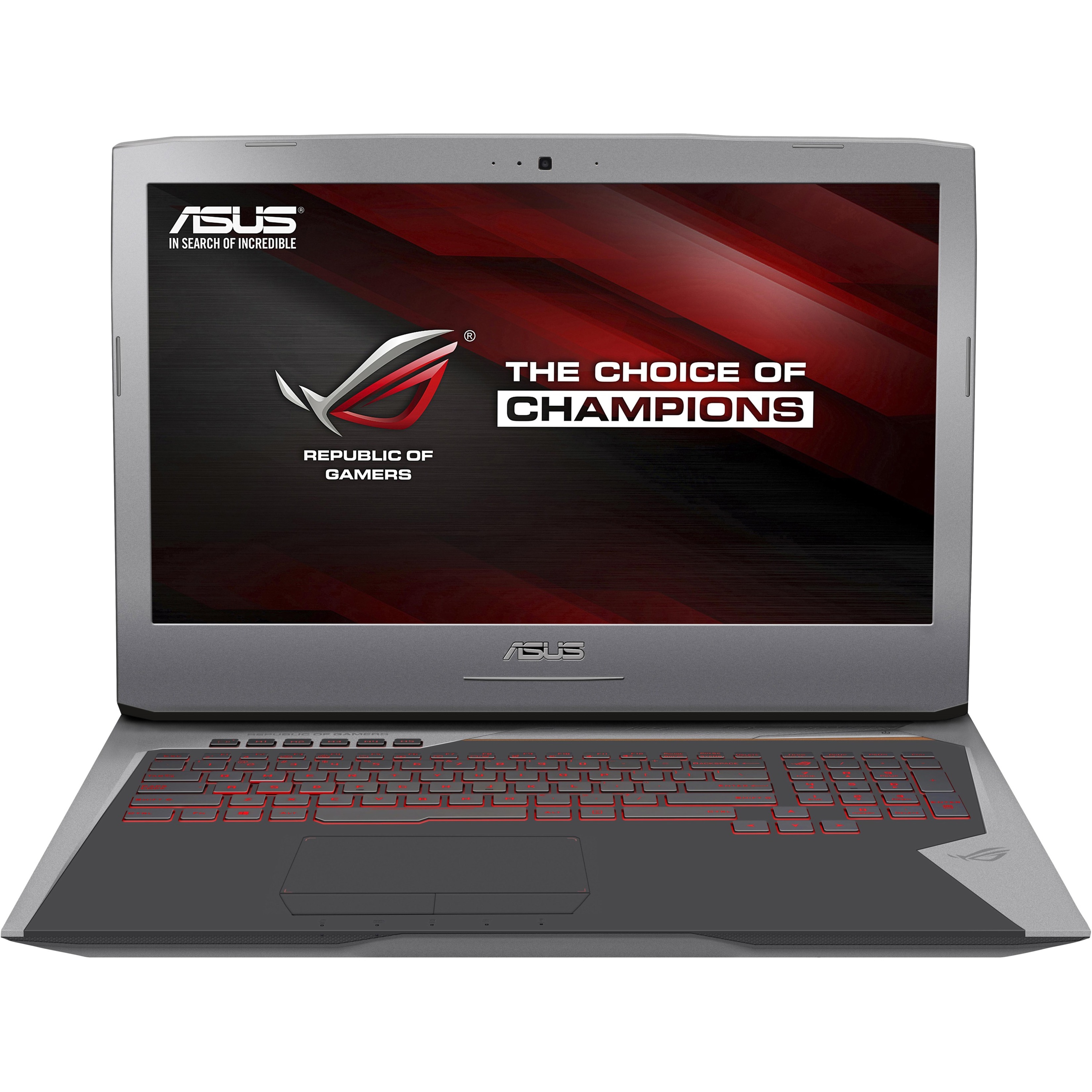 ASUS ROG G752VT-DH72 17 Inch Gaming Laptop, Nvidia GeForce GTX 970M 3 GB VRAM, 16 GB DDR4, 1 TB, 128 GB NVMe SSD - image 1 of 6