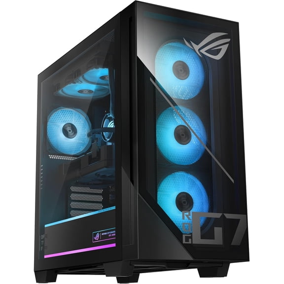 ASUS ROG GM700 (2025) Gaming Desktop PC, AMD Ryzen 7 9800X3D Processor, AMD Radeon RX 9070 XT Prime OC, 2TB M.2 NVMe PCIe 4 SSD, 32GB DDR5 RAM, Windows 11 Home, GM700TZ-MS777
