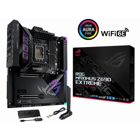ASUS ROG Maximus Z690 Extreme (WiFi 6E) LGA 1700(Intel12th&13th Gen) EATX gaming motherboard (PCIe 5.0, DDR5,24+1 105A power stages,5x M.2,1xPCIe 5.0 M.2,10Gb&2.5Gb LAN,2xThunderbolt 4 onboard,
