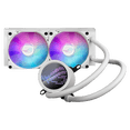 thumbnail image 1 of ASUS ROG RYUO III 240 ARGB White Edition All-in-one AIO Liquid CPU Cooler 240mm Radiator, Asetek 8th gen pump solution, Anime Matrix™ LED Display and ROG AF 12S ARGB fan., 1 of 4