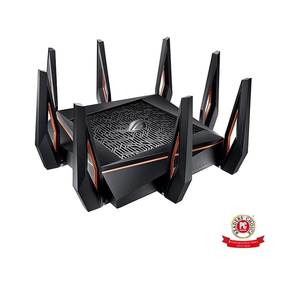 ASUS ROG Rapture GT-AX11000 AX11000 Tri-band 10 Gigabit WiFi Router, AiProtection Lifetime Security by Trend Micro, AiMesh compatible for Mesh Wi-Fi System, Next-Gen Wi-Fi 6, Wireless 802.11Ax
