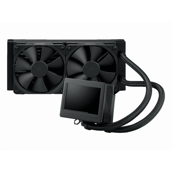ASUS ROG Ryujin III 240 all-in-one liquid CPU cooler with 240mm radiator. Asetek 8th gen pump, 2x Noctua industrialPPC 120mm fans, 3.5 color LCD