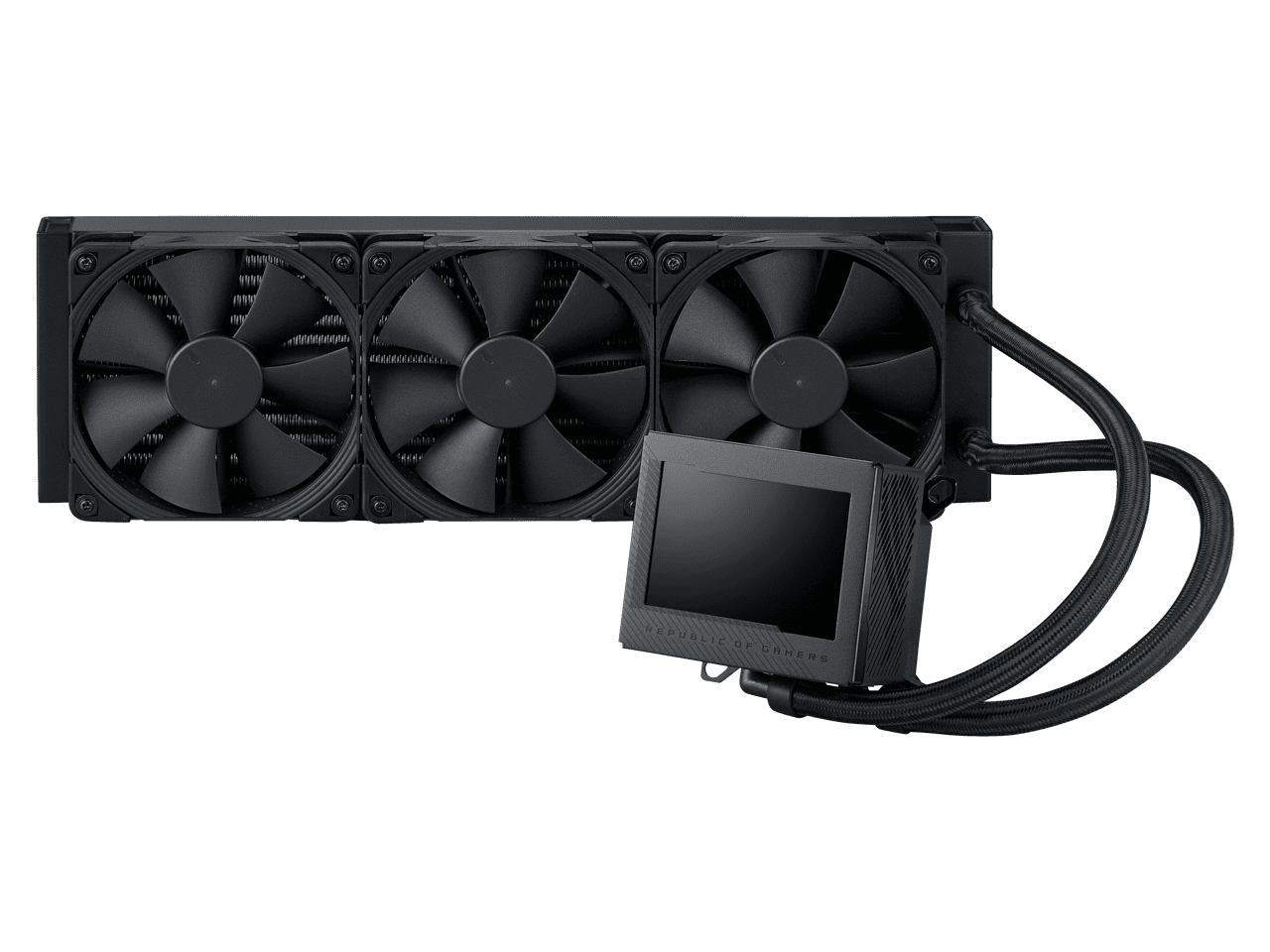Black 360mm Liquid CPU Cooler with LCD and Noctua Fans