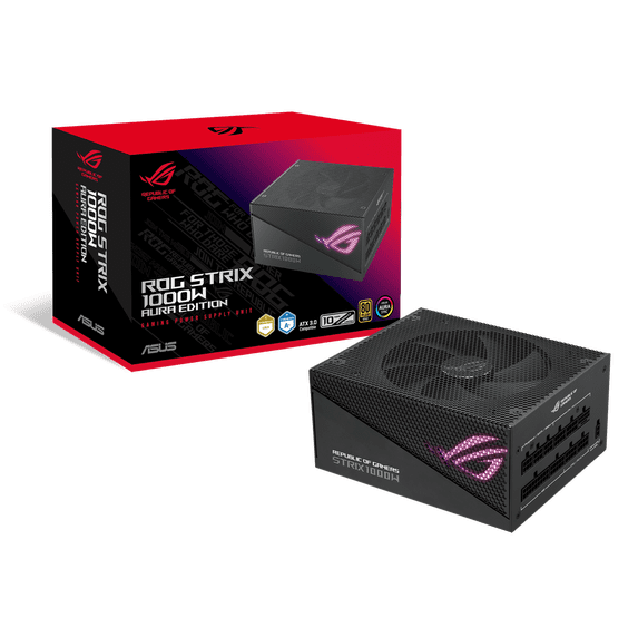 ASUS ROG Strix 1000W Gold Aura Edition (Fully Modular Power Supply, 80+ Gold Certified, ATX 3.0, Cybenetics Lambda A+ Certification , PCIe Gen 5.0 Ready, Axial-tech Fan, Aura Sync)
