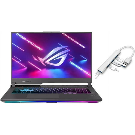 ASUS ROG Strix 17.3" FHD 144Hz Gaming Laptop | AMD Ryzen 9-7845HX | NVIDIA GeForce RTX 4070| RGB Backlit | VR Ready | 64GB RAM DDR5 | 2TB SSD | Windows 11 Home | Bundle with USB 3.0 Hub