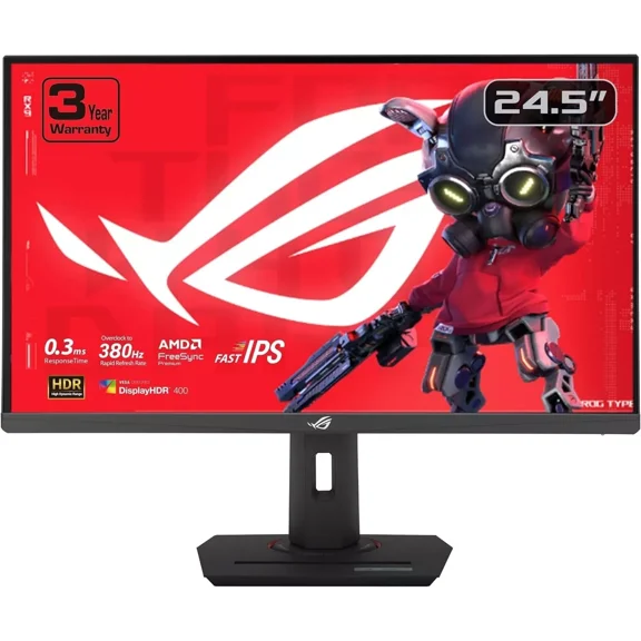 ASUS ROG Strix 25 (24.5 viewable) Esports Gaming Monitor (XG259QNS) - Full HD, 380Hz, 0.3ms, Fast IPS, Extreme Low Motion Blur Sync, FreeSync Premium, DisplayWidget, Ergonomic, 3 yr Warranty