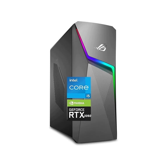 ASUS ROG Strix G10 Gaming Desktop PC, Intel Core i5-11400F, NVIDIA GeForce RTX 3060, 32GB DDR4 RAM, 1TB PCIe SSD, Wi-Fi 5, Windows 11 Home, Cefesfy