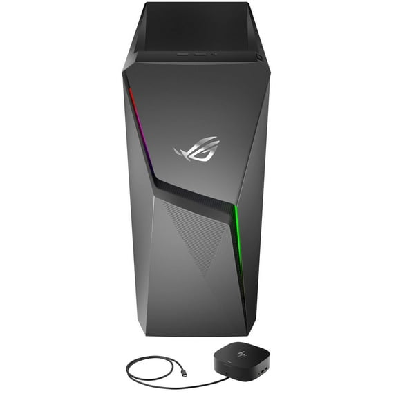Restored ASUS ROG Strix G10DK Gaming/Entertainment Desktop PC (AMD Ryzen 5 3600X 6-Core, GeForce GTX 1660 Ti, 32GB RAM, Win 11 Pro) with G2 Universal Dock (Refurbished)