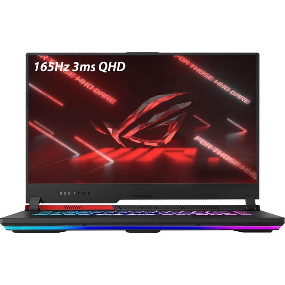 ASUS ROG Strix G15 Gaming Laptop, 15.6" 165Hz QHD Display, AMD Ryzen 9 5980HX Upto 4.8Ghz, 64GB RAM, 1TB NVMe SSD, AMD Radeon RX 6800M, DisplayPort via USB-C, HDMI, Wi-Fi, Bluetooth, Windows 11 Home
