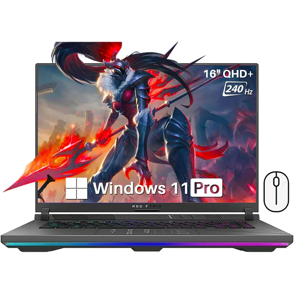 ASUS ROG Strix G16 16" WQXGA Gaming Laptop, i9-14900HX, NVIDIA GeForce RTX 4060, 64GB DDR5, 4TB SSD, Wi-Fi 6, Backlit Keyboard, Windows 11 Pro