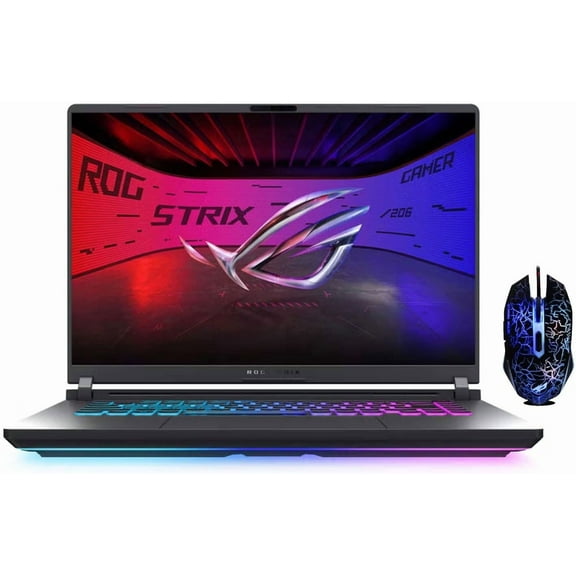 ASUS ROG Strix G16 (2025) Gaming Laptop, 16" FHD+ 16:10 165Hz/3ms Display, NVIDIA GeForce RTX 5060 Laptop, Intel Core i7-14650HX, 16GB DDR5,1TB M.2 PCIe SSD, WiFi 7, Mouse, Win11 Pro