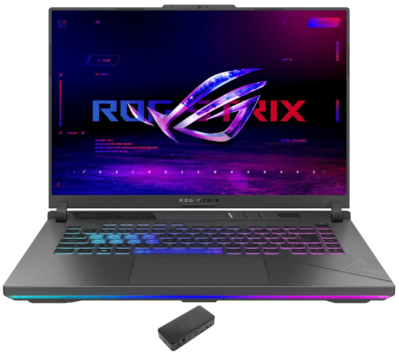 ASUS ROG Strix G16 G614 Gaming Laptop (Intel i9-14900HX 24-Core, 16.0in 240 Hz Wide QXGA (2560x1600), GeForce RTX 4060, 16GB DDR5 5600MHz RAM, 1TB SSD, Win 11 Home) with USB-C Dock