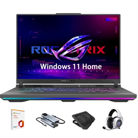 ASUS ROG Strix G16 Gaming Laptop, 16” FHD+ 165Hz/3ms, AMD Ryzen 9 8940HX, GeForce RTX 5070 8GB GDDR7, 16GB DDR5-5600, 2TB PCIe Gen 4 SSD, Wi-Fi 6E, Win11 Home,RGB Backlit KB,w/Lifetime Office