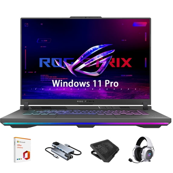ASUS ROG Strix G16 Gaming Laptop, 16” FHD+ 165Hz/3ms, AMD Ryzen 9 8940HX, GeForce RTX 5070 8GB GDDR7, 32GB DDR5-5600, 1TB PCIe Gen 4 SSD, Wi-Fi 6E, Win11 Pro,RGB Backlit KB,w/Lifetime Office