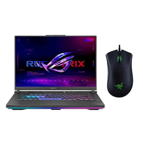 ASUS ROG Strix G16 Gaming Laptop |16” WUXGA 165Hz Display | Intel Core i7-13650HX | NVIDIA GeForce RTX 4060 | Backlit | Black| 64GB RAM DDR5 | 2TB SSD | Windows 11 Home |Bundle with Gaming Mouse