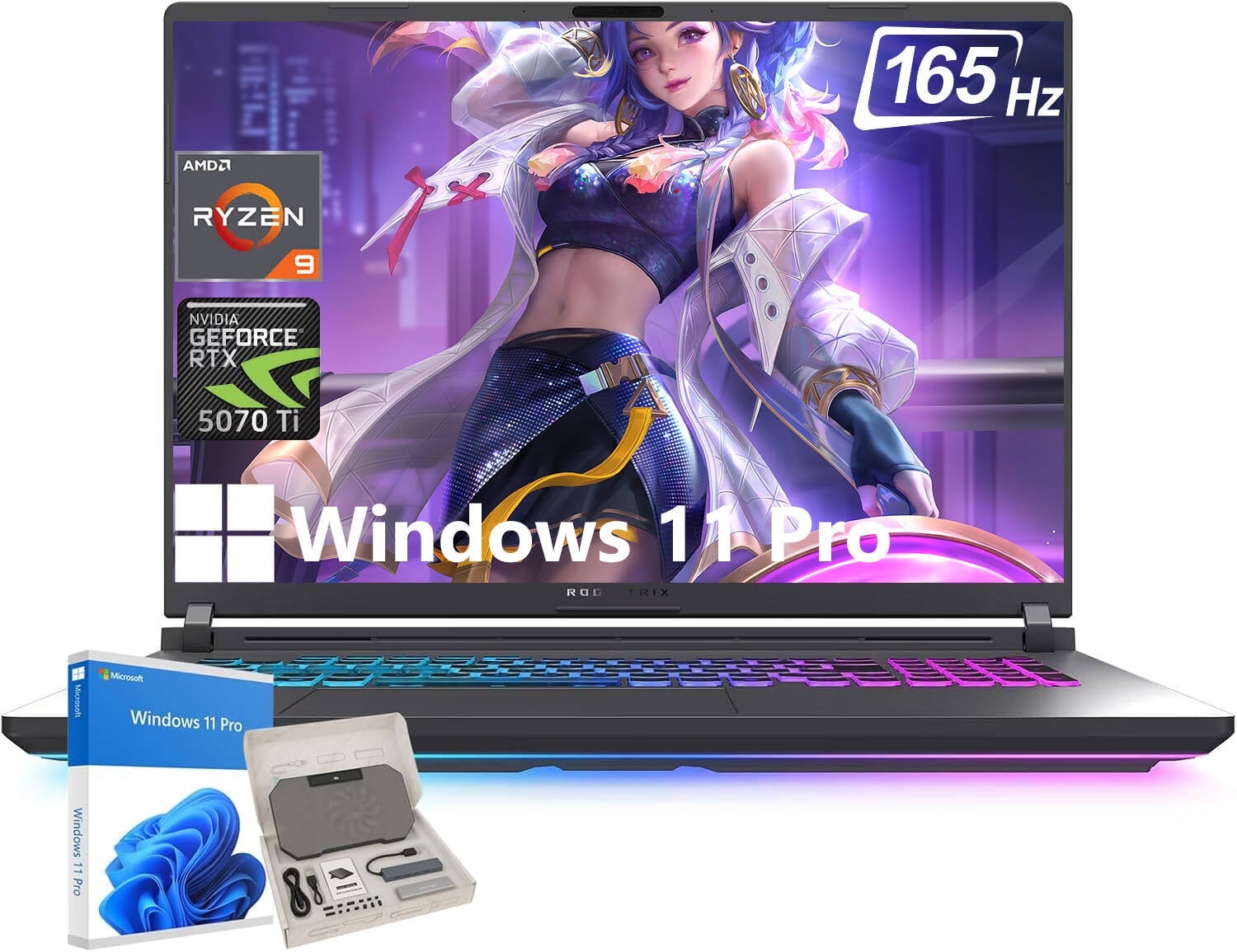 ASUS ROG Strix G16 Gaming Laptop, NVIDIA GeForce RTX 5070 Ti, AMD
