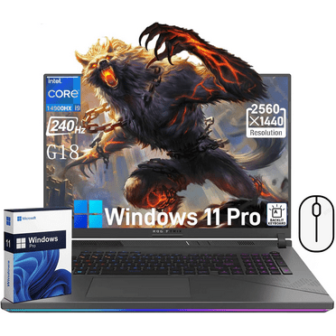 ASUS ROG Strix G18 -18" 2.5K Gaming Laptop, Intel i9-14900HX, NVIDIA GeForce RTX 4060, 32GB DDR5, 1TB SSD, RGB Backlit Keyboard, Wi-Fi 6E, Windows 11 Pro
